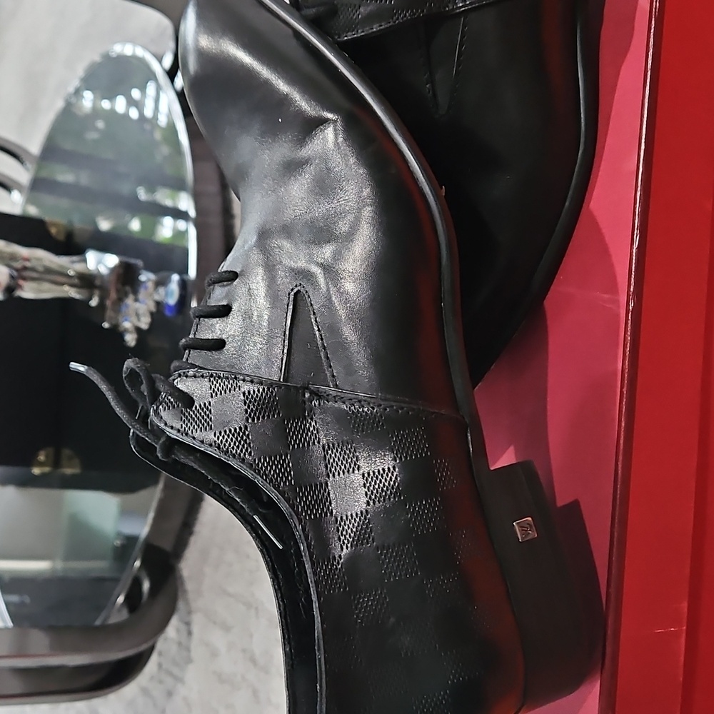 Louis Vuitton Black Leather Oxfords - Picture 4 of 4